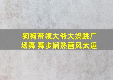 狗狗带领大爷大妈跳广场舞 舞步娴熟画风太逗